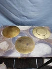 Gold Plated Brass Host Plate Set Catholic Church Altar Communion 3 Pcs Religious Vintage
