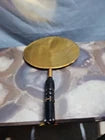Gold Plated Church Communion Paten Wood Handle Mass Dish Religious