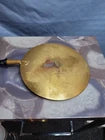 Brass Catholic Communion Paten w/ Wood Handle Vintage Religious Accessory