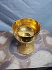 Solid Brass Chalice Goblet Cup 5.5" Tall Communion Cup