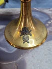 Gold Plated Chalice Goblet Ornate Church Ritual Decor 9" Tall Vintage