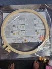 Embroidery Stitch Kit Sunflowers Daisy Floral Letter J Pattern Hoop Threads Crafts