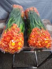 12 Bundles Artificial Orange Flowers Outdoor UV Resistant Plastic Decor