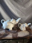 Porcelain Elephant Teapot & Creamer Set Tea Coffee Server Decor