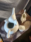 Porcelain Elephant Teapot & Creamer Set Tea Coffee Server Decor