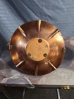 Hammered Copper Basket Bowl Planter Ruffled Scalloped Handle Decor vintage
