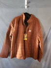 Carhartt Men's Gilliam Rain Defender Jacket Brown Quilted Full Zip 2XL