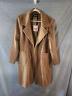 Fashion Camel Double Breasted Long Trench Coat Women's Outerwear XXL Old Money Classic