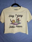 Nickelodeon Sponge Bob Trippy Hippie Crop Top Small Festivals