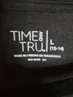 Time & Tru Women's Black V-Neck Short Sleeve Relaxed Fit T-Shirt Top Large NWT