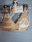 Jockey Essentials Women's Soft Stretch Bralette L Large Removable Pads Beige NWT