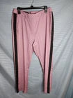 Wildfang Empower Trouser Pants Pink Black Stripe Crop Pants Size 12 Spring Summer NWT