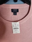J Crew Mens XL Pink Waffle Knit Crewneck Sweater Cotton Preppy Spring Summer