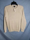 J.Crew Men's XS Cotton Thermal Waffle Knit Crewneck Sweater Beige