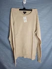 J.Crew Men's Oatmeal Beige Cotton Crewneck Sweater Small Spring Summer Classic