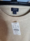 J.Crew Men's Oatmeal Beige Cotton Crewneck Sweater Small Spring Summer Classic