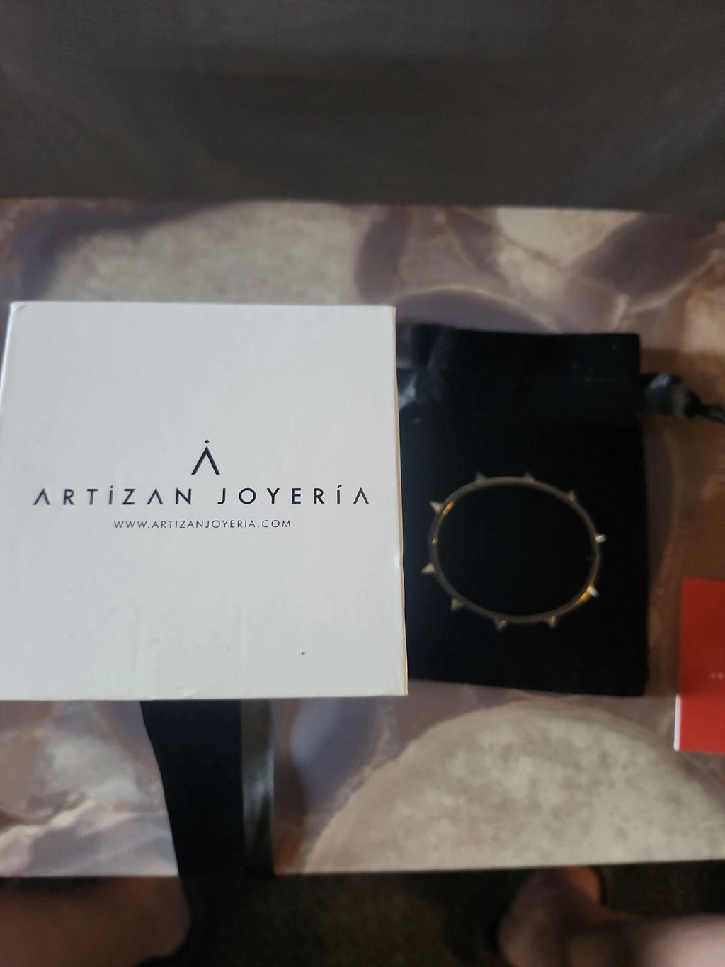 Artizan Joyeria Spike Bangle Gold Tone Stainless Steel Size Small/medium