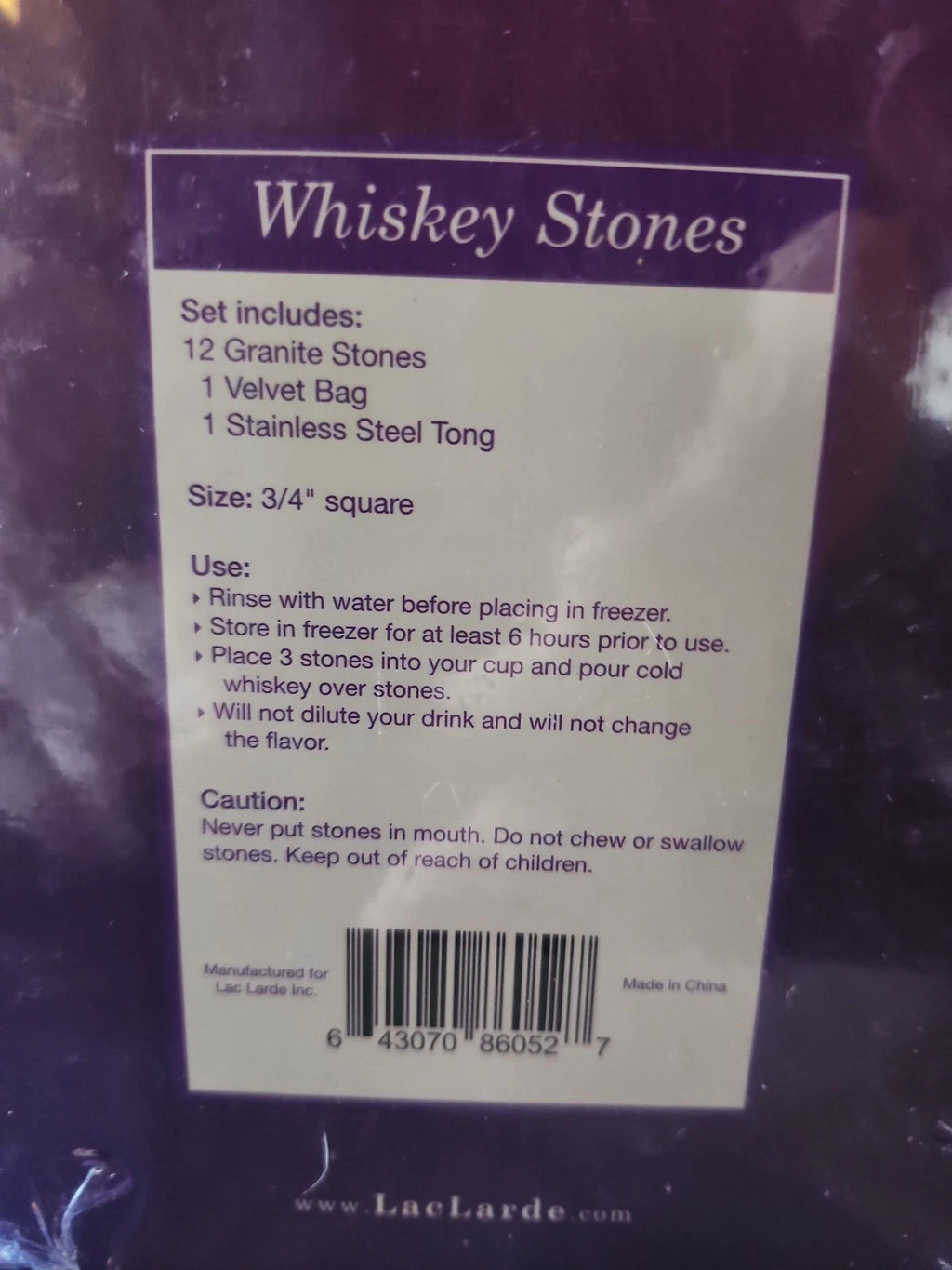 LAC LARDÈ Whiskey Stones Chilling Rocks Set Gift Boxed