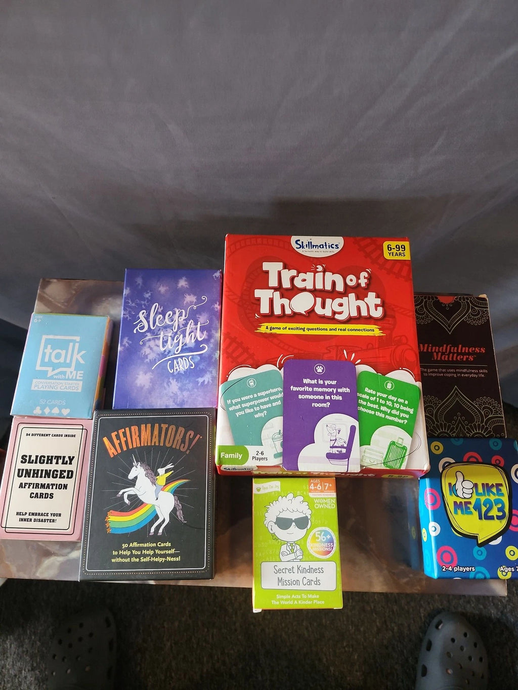 Skillmatics Train of Thought Card Game Mindfulness Affirmation Sleep Tight Therapy Mental HealthLot